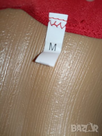 Нов еротичен комплект от колан с жартиери и прашки в червено М, снимка 10 - Бельо - 40161639