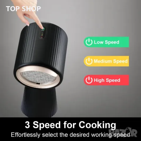 Настолен кухненски аспиратор 180m³/h, 3-скоростен SNDOAS    - За кухни, каравани, кемпери, общежития, снимка 8 - Абсорбатори - 49157867