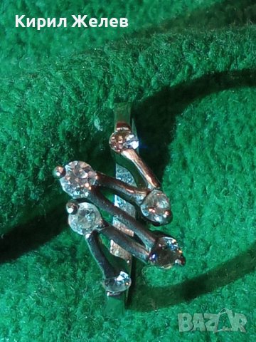 СРЕБЪРЕН МОДЕН СКЪПОЦЕНЕН ПРЪСТЕН РОДИРАНО СРЕБРО 925 с ИНКРУСТИРАНИ ЦИРКОНИ АРТ БУТИК ДИЗАЙН 25197, снимка 2 - Пръстени - 34655194