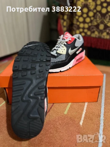 Nike Air Max 90 LE GS ‘Black Metalic Silver, снимка 3 - Маратонки - 50323715