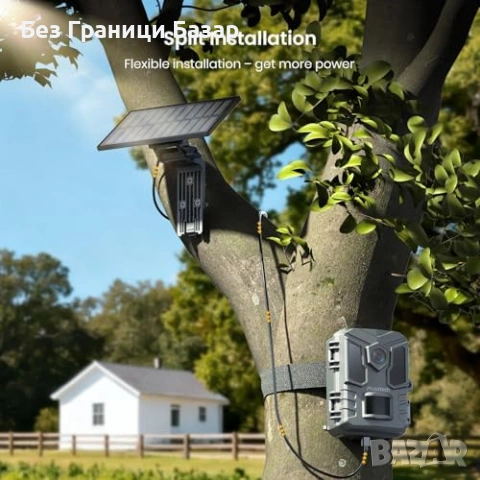 Нова ловна 4K 64MP соларна trail камера с нощно виждане и 32GB SD, снимка 9 - IP камери - 53839736