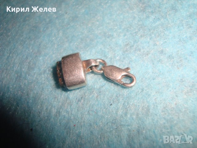 СТАРА СРЕБЪРНА КАРАБИНКА СРЕБРО 925 ЗАКОПЧАЛКА за ЛАНЕЦ ГРИВНА КОЛИЕ 25802, снимка 3 - Други - 35720000