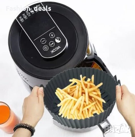 Нови 2 броя Силиконови подложки за многократна употреба за въздушен фритюрник/7,5 инча, снимка 7 - Други стоки за дома - 41391618