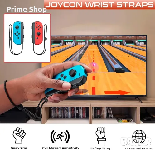 Комплект спортни аксесоари за Joy-Con за Nintendo Switch и OLED от Orzly, снимка 6 - Аксесоари - 56144088