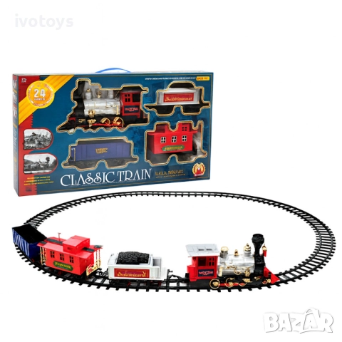 Детски пушещ влак с релси - Код 5684