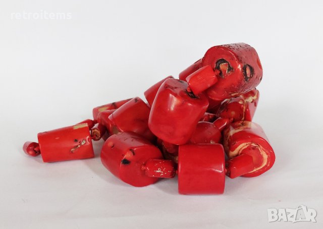 Антикварна Огърлица от Огромни Естествени Корали. Тегло 1.035 кг!, снимка 10 - Колиета, медальони, синджири - 41147175