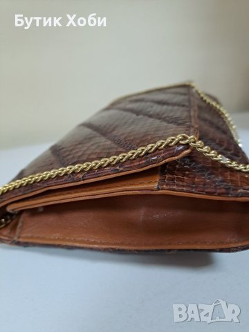 Чанта- клъч от змийска кожа, снимка 7 - Антикварни и старинни предмети - 40335422