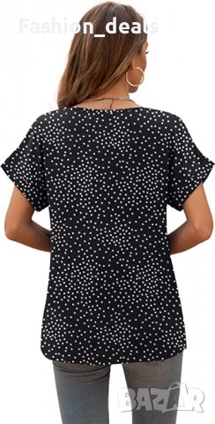 Нова Ежедневна тениска Дамска блуза с къс ръкав Топ мода дрехи, снимка 3 - Тениски - 39937711