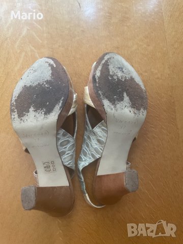 VICENZA дамски сандали на ток от естествена кожа 37, снимка 5 - Сандали - 41283840