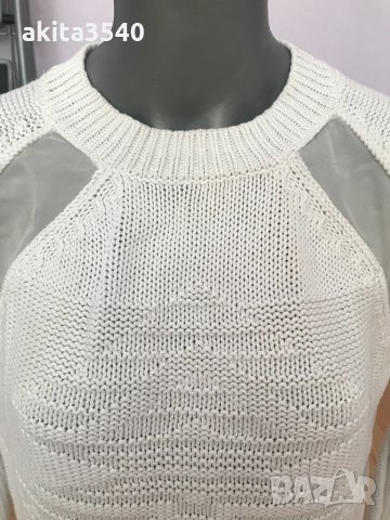Бял пуловер, снимка 4 - Блузи с дълъг ръкав и пуловери - 34154835