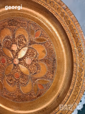 декоративна дърворезбована чиния 32/2, снимка 4 - Декорация за дома - 53064913
