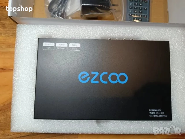 ЧИСТО НОВ EZ MX44HAS2 HDMI матричен суич 4X4 4K 60Hz 4:4:4 HDR + аудио канал - HDCP 2.2 HDMI 2.0 4x4, снимка 12 - Суичове - 50542378