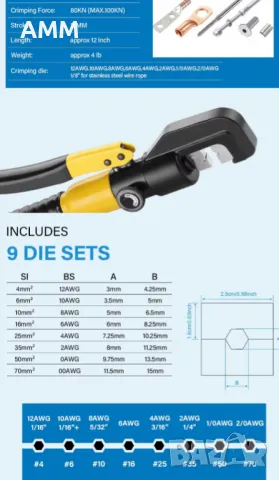 Хидравлични кербовачни клещи, снимка 4 - Клещи - 50367201