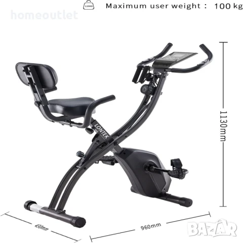 ПРОМОЦИЯ Сгъваем многофункционален велоергометър LONTEK XB-SJ202, снимка 4 - Велосипеди - 50970444