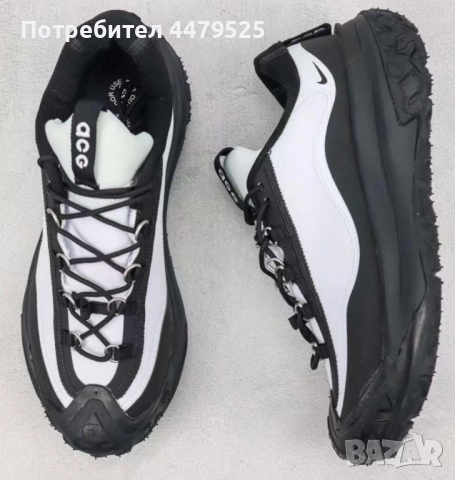 Нови мъжки маратонки Nike x Comme des Garçons ACG Mountain Fly 2 Low Black & White, снимка 3 - Маратонки - 51712943