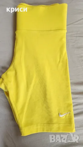 Спортен жълт къс клин Nike размер S, снимка 5 - Клинове - 56015247