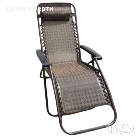 Плажен стол-шезлонг с възглавничка 175x52 см NS6318, снимка 2 - Градински мебели, декорация  - 49941946