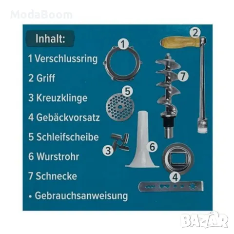 Мултифункционална ръчна мелница – за месо, колбаси и бисквити, снимка 8 - Други - 48869596