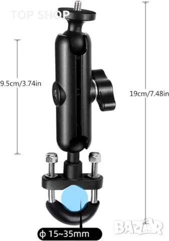 NOWON за Go pro Hero 9  мотоциклет Огледало за обратно виждане  Държач за стойка, снимка 5 - Аксесоари и консумативи - 48737426
