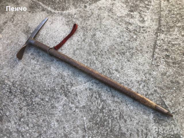 стар военен /алпийски/ пикел "STUBAI" - MADE IN AUSTRIA - WWII - WEHRMACHT Gebirgsjäger, снимка 7 - Антикварни и старинни предмети - 51776165