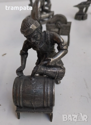 НАЙ ДОБРАТА ОФЕРТА 9 бр. ЛОТ Стари метални миниатюри фигури , професии, Daalderop , снимка 2 - Антикварни и старинни предмети - 52613524