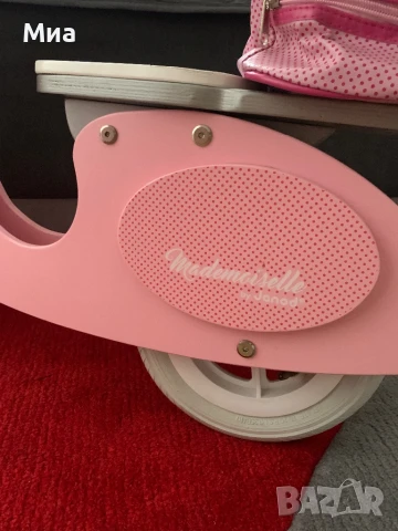 Розов скутер Janod за баланс с чанта, снимка 8 - Детски велосипеди, триколки и коли - 50784683