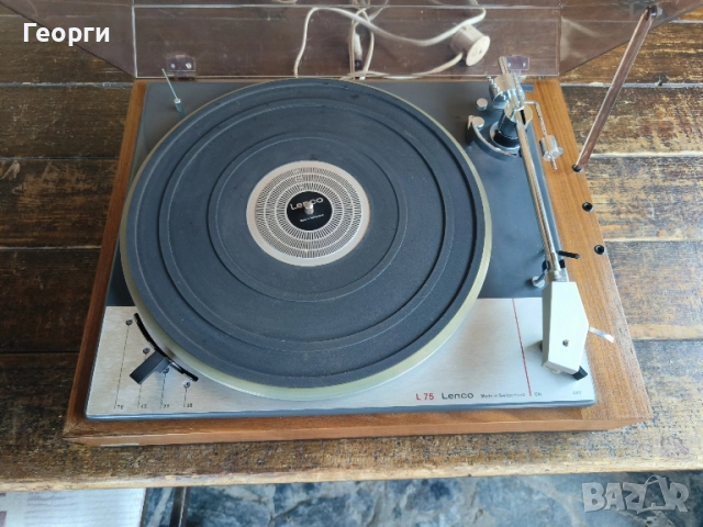 Грамофон Lenco L-75, снимка 4 - Грамофони - 51651261