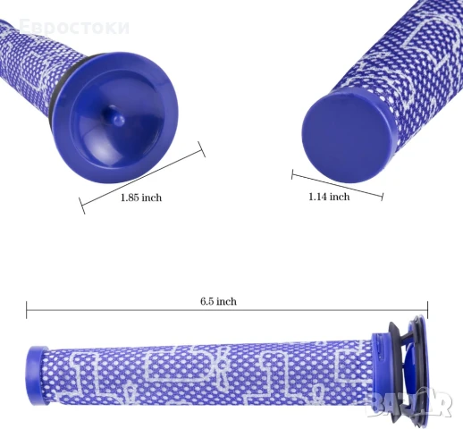 ARyee миещ се предфилтър, съвместим с прахосмукачки Dyson SV03 SV05 SV06 DC58 DC59 DC61 (3 броя), снимка 2 - Прахосмукачки - 50729703