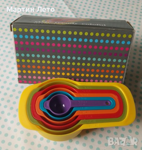 Мерителни лъжици. 6 бр. Цветни., снимка 3 - Аксесоари за кухня - 39472708