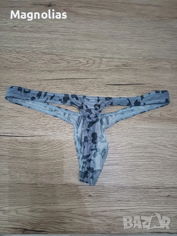 Секси леопардов принт Т-образен прашки с ниска талия, снимка 4 - Бельо - 53818006