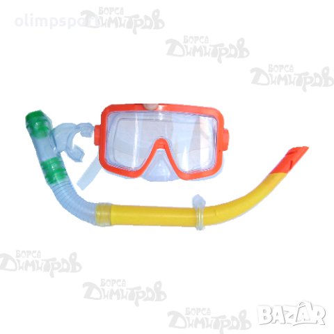 Комплектът съдържа панорамна водна маска със шнорхел ОРАНЖЕВ в ПАКЕТ. 