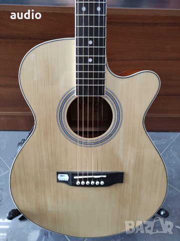 Електро-Акустична китара 4/4 натурален цвят, снимка 2 - Китари - 35787044