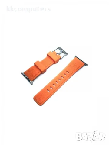 Силиконова каишка метална закопчалка за Apple Watch 38-40-41mm /Оранжев/ Баркод : 3128759