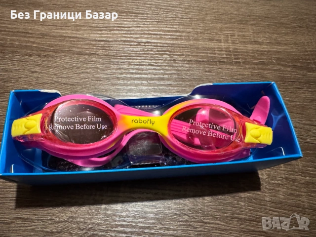 Нови Детски плувни очила Rabofly – Anti-Fog, UV защита, 180° широко зрение, розови