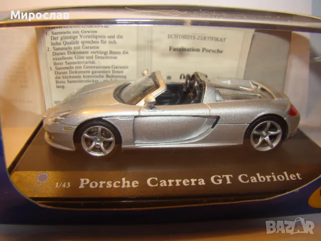1:43 PORSCHE CARRERA GT AMERICAN MINT КОЛИЧКА МОДЕЛ, снимка 2 - Колекции - 48387103