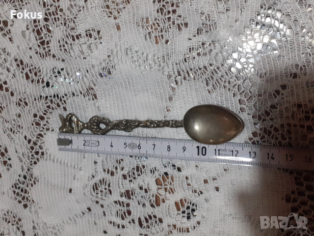 Стара антикварна малка колекционерска лъжичка Италия - N5, снимка 5 - Антикварни и старинни предмети - 53698308