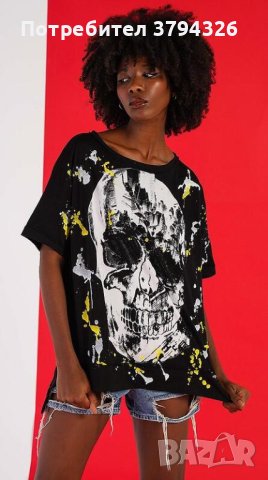 Дамска памучена тениска"Пролет-лято" PUNKQUEEN , снимка 5 - Тениски - 41633493