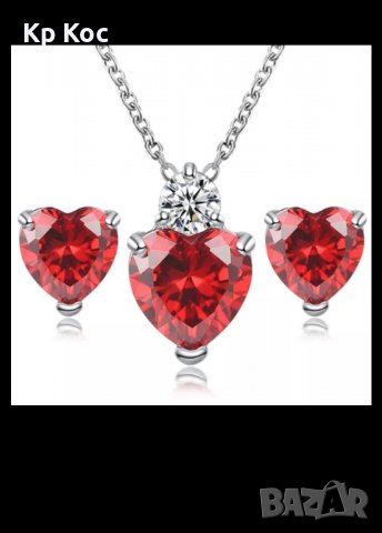 Нежни колиета с обици, снимка 2 - Бижутерийни комплекти - 39903035