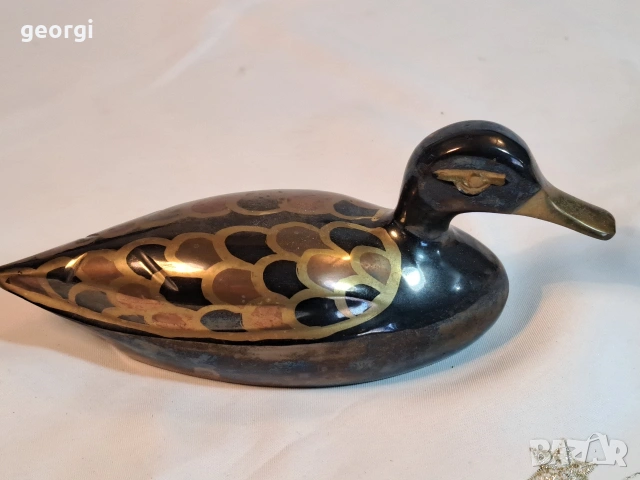 бронзова статуетка патица 32/3, снимка 2 - Статуетки - 53137661