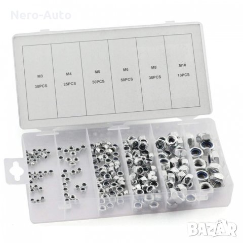 МЕТАЛНИ ГАЙКИ КУТИЯ МИКС 195БР - 18869