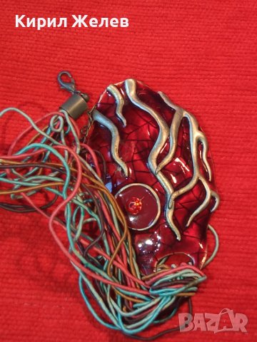 ГОЛЯМ ЕМАЙЛИРАН СРЕБРИСТ ФЕШЪН АРТ МЕДАЛЬОН 25517, снимка 13 - Колиета, медальони, синджири - 35518076