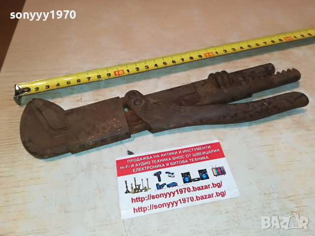 стар раздвижен ключ внос германия 1904221204, снимка 3 - Антикварни и старинни предмети - 36505832