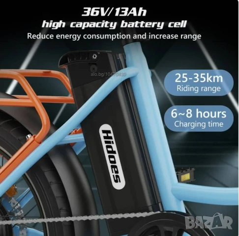 Електрически велосипед/колело HIDOES C6 350W 13AH, снимка 3 - Велосипеди - 51324511