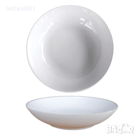 Промо пакет 6 бр. Порцеланова чиния дълбока, бяла 21 см. внос Португалия, преоценка, снимка 2 - Чинии - 41365121