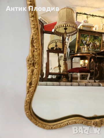 Винтидж огледало „Versailles“ със златиста метална рамка, снимка 3 - Огледала - 53720562