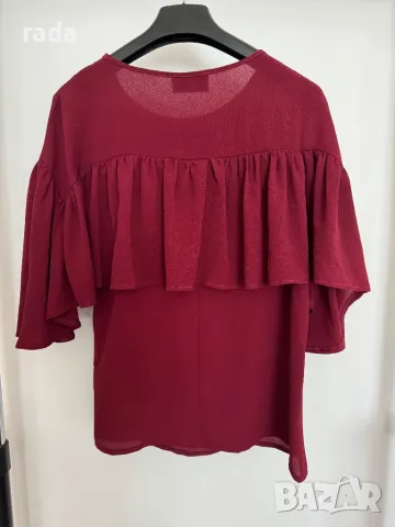 Блуза Armani, цвят бордо, снимка 3 - Тениски - 49935548