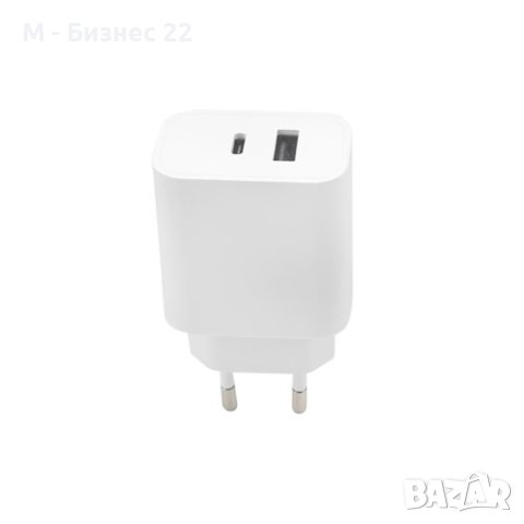 Стенно зарядно  за телефон Maxlife, 1x USB-C 1x USB 20W, бяло , снимка 5 - Друга електроника - 41454025