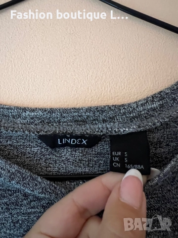 Сива дамска блуза S размер на марката Lindex състав 67% вискоза 30% полиестер 3% еластант 🩶, снимка 3 - Блузи с дълъг ръкав и пуловери - 52989949