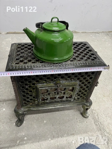Антична чугунена печка / котлон – винтидж декор, снимка 11 - Печки, фурни - 50739322