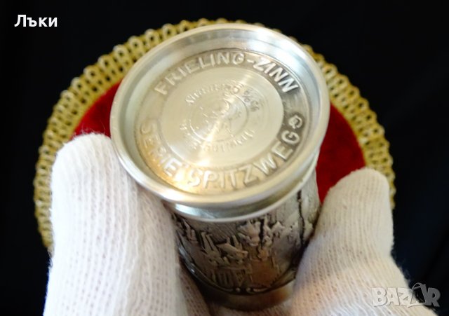 Чаша от калай за ракия,Вечният младоженец,Carl Spitzweg. , снимка 8 - Антикварни и старинни предмети - 39971510